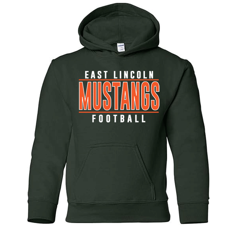East Lincoln Football Lines - Heavyweight Hoodie
