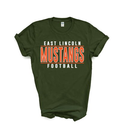 East Lincoln Football Lines O - Short Sleeve Tee