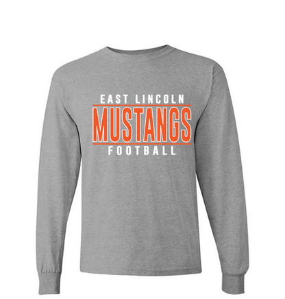 East Lincoln Football Lines O - Long Sleeve Tee