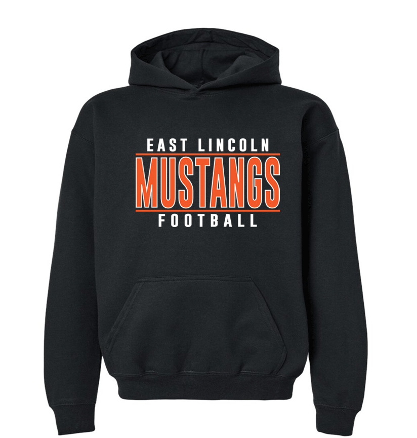 East Lincoln Football Lines O - Heavyweight Hoodie