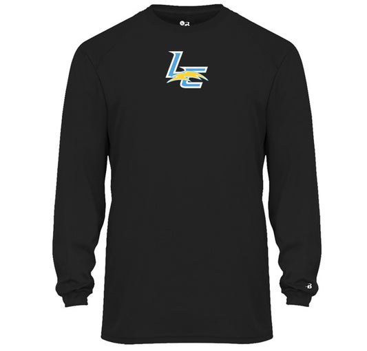 Lincoln Chargers Logo - Performance Long Sleeve Tee