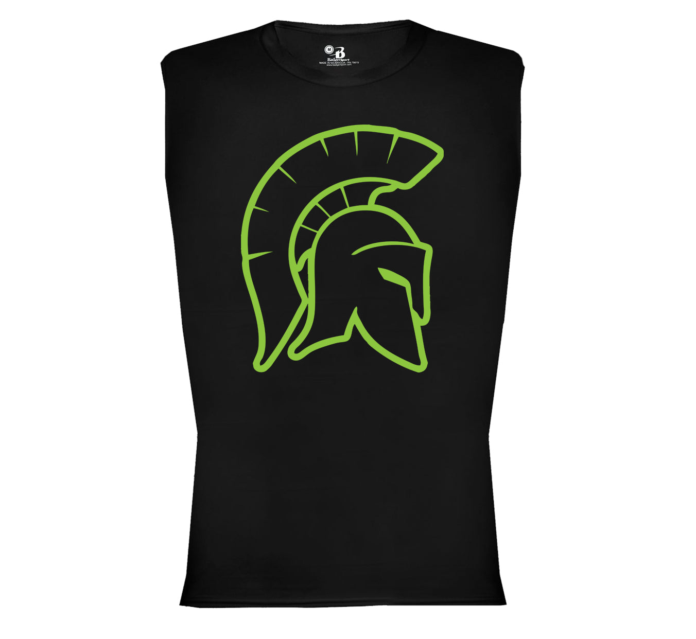 Bandys Lime Trojan  - Sleeveless Compression Top
