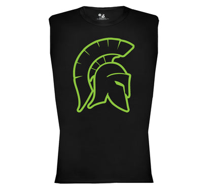 Bandys Lime Trojan  - Sleeveless Compression Top