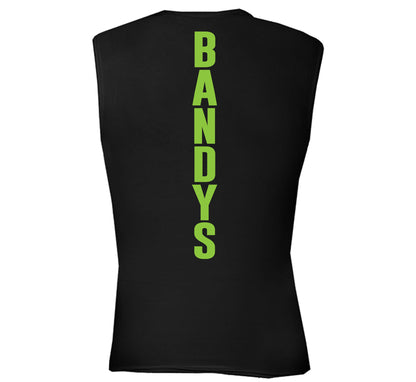 Bandys Lime Trojan  - Sleeveless Compression Top