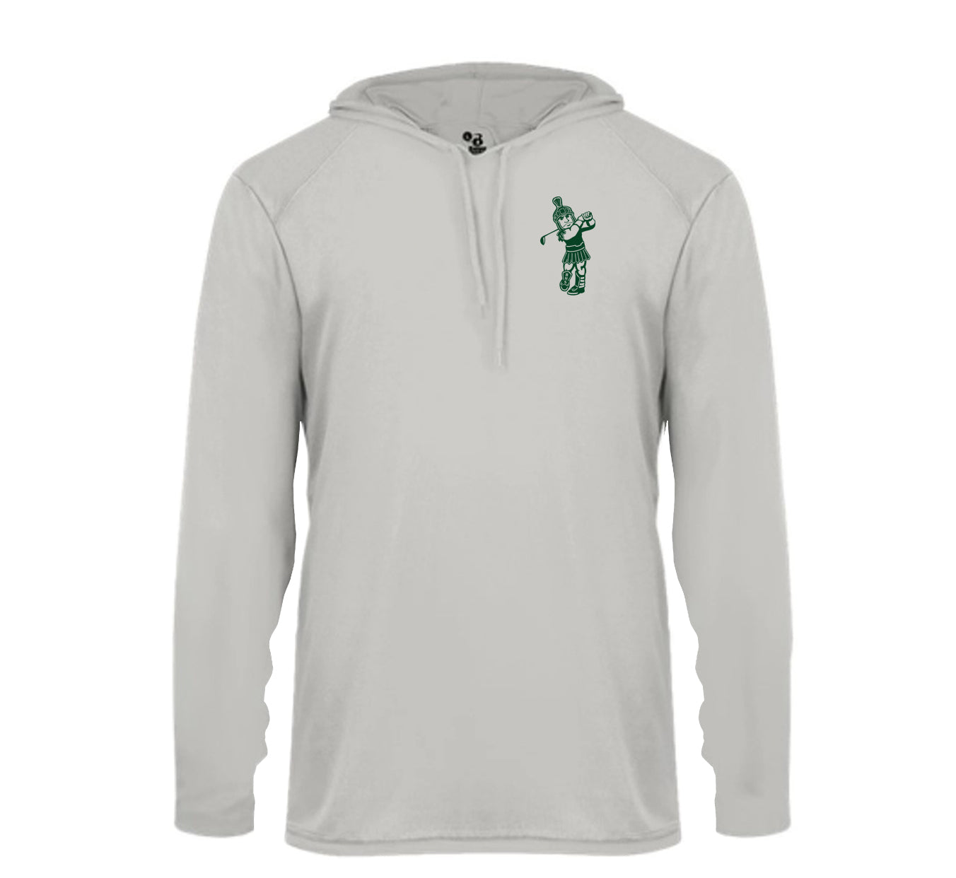 Trojan Golfer Logo - Performance Long Sleeve Hooded Tee