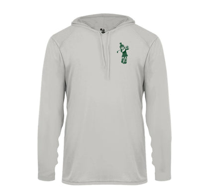 Trojan Golfer Logo - Performance Long Sleeve Hooded Tee
