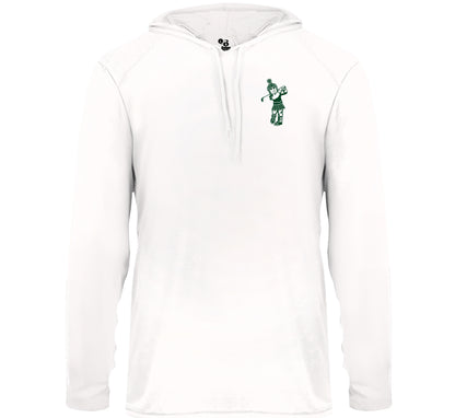 Trojan Golfer Logo - Performance Long Sleeve Hooded Tee