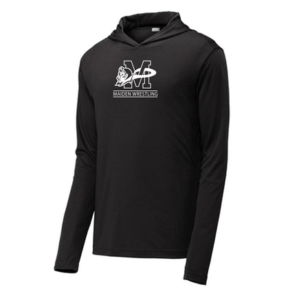 Maiden Wrestling - Performance Hooded Long Sleeve Tee