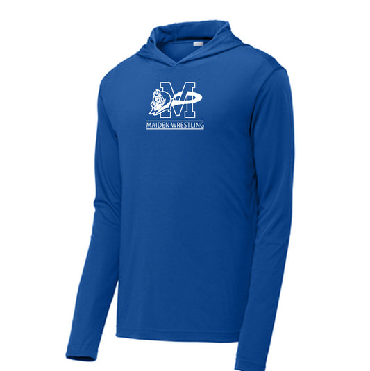 Maiden Wrestling - Performance Hooded Long Sleeve Tee