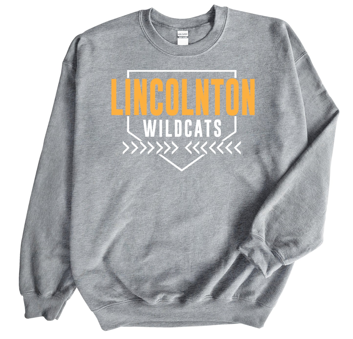 Lincolnton Wildcats Plate  - Crewneck Sweatshirt