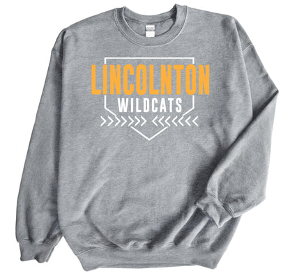 Lincolnton Wildcats Plate  - Crewneck Sweatshirt