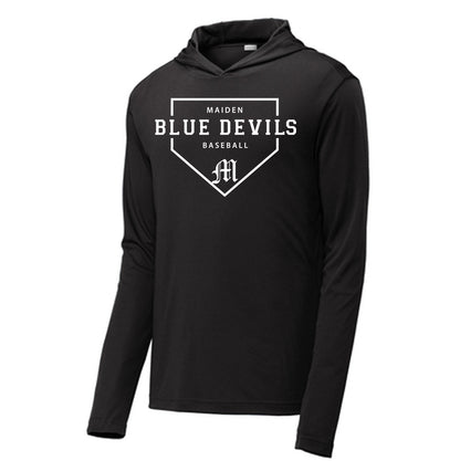 Maiden Plate - Performance Hooded Long Sleeve Tee