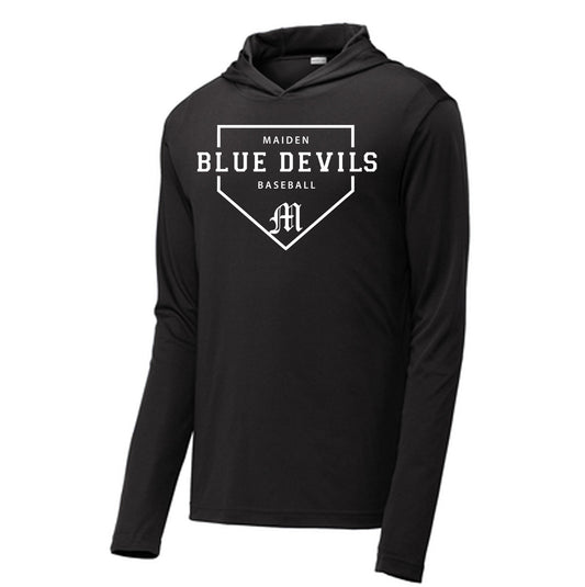 Maiden Plate - Performance Hooded Long Sleeve Tee