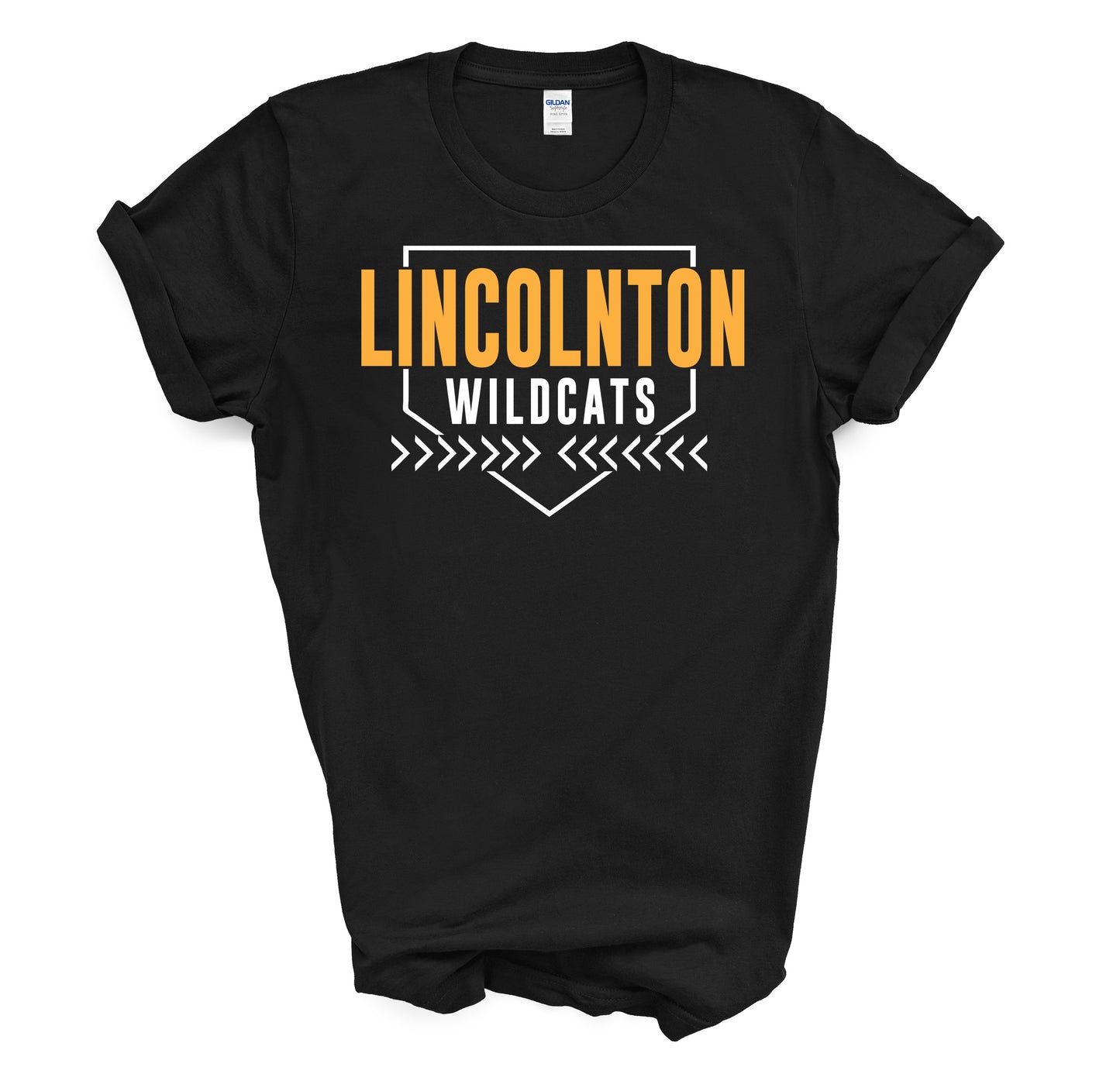 Lincolnton Middle Wildcats Plate - YOUTH Short Sleeve Tee
