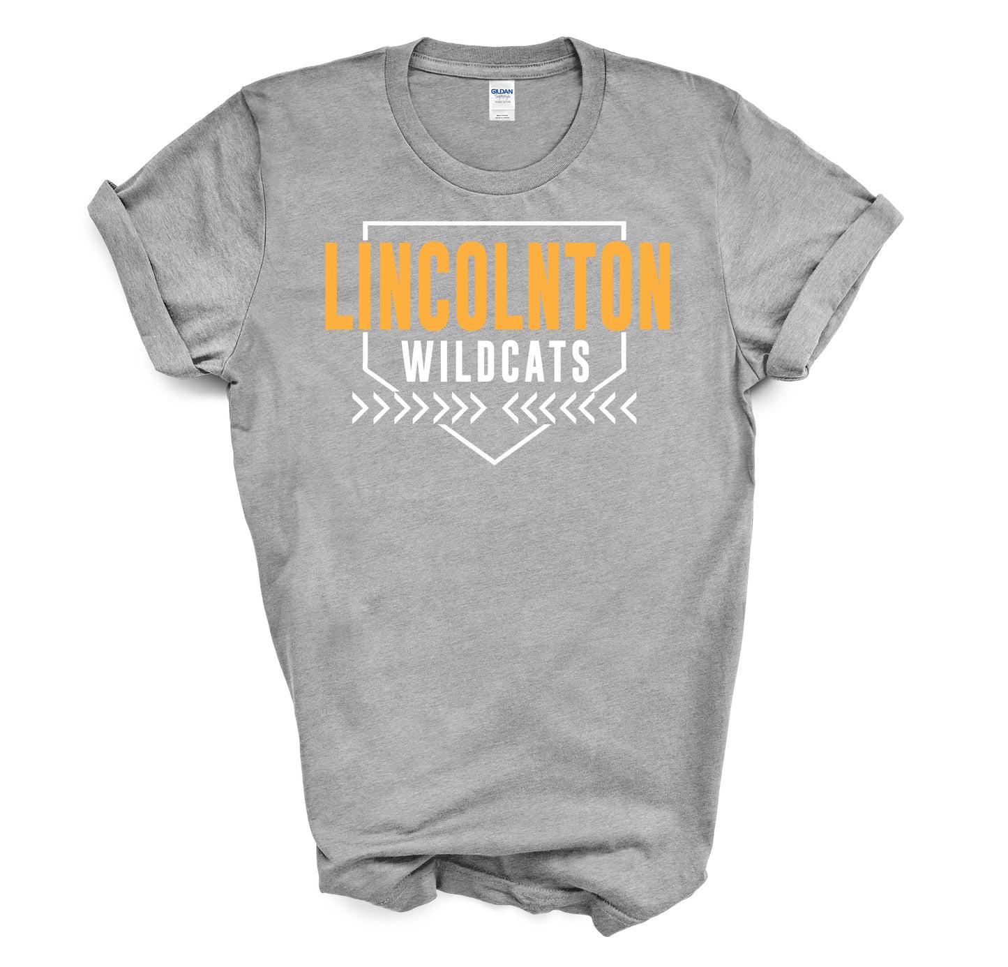 Lincolnton Middle Wildcats Plate - YOUTH Short Sleeve Tee