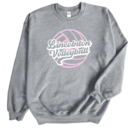 Lincolnton Volleyball Retro - Crewneck Sweatshirt