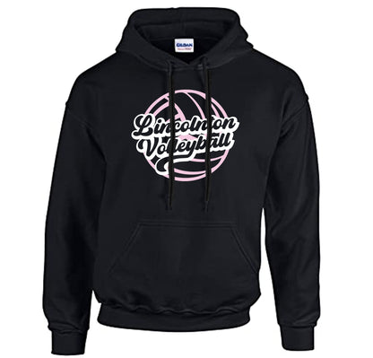 Lincolnton Volleyball Retro - PERSONALIZED Heavyweight Hoodie