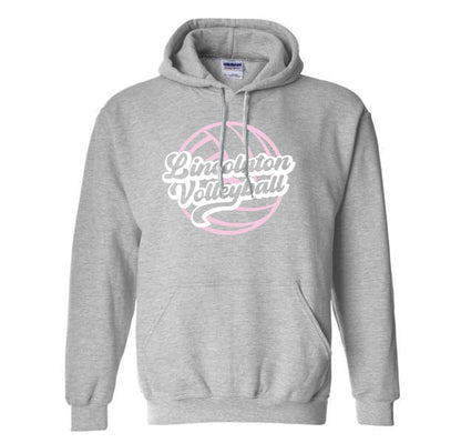Lincolnton Volleyball Retro - PERSONALIZED Heavyweight Hoodie