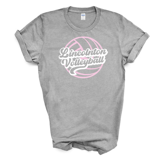 Lincolnton Volleyball Retro - Short Sleeve Tee