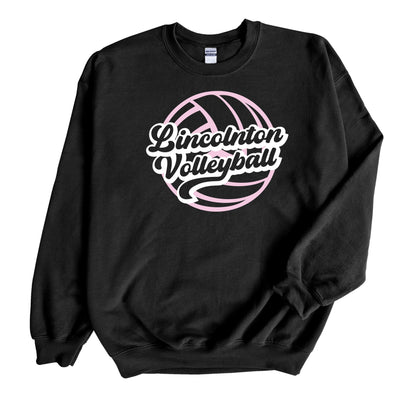 Lincolnton Volleyball Retro - YOUTH Crewneck Sweatshirt