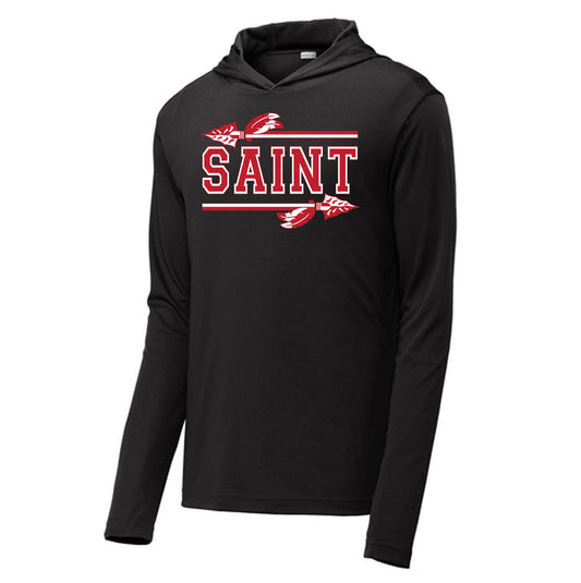 Saint Spears  - Performance Long Sleeve Hooded Tee