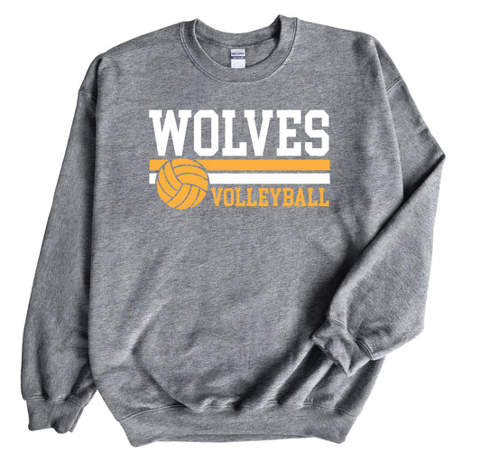 Lincolnton Volleyball Stripe - Crewneck Sweatshirt
