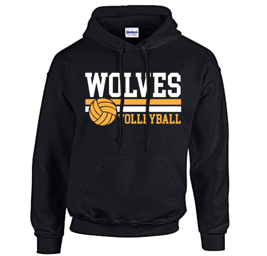 Lincolnton Volleyball Stripe - Heavyweight Hoodie