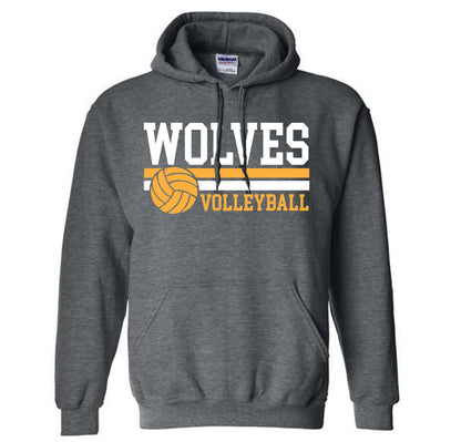 Lincolnton Volleyball Stripe - Heavyweight Hoodie
