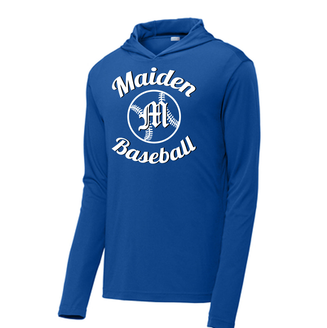 Maiden Baseball Team - Performance Hooded Long Sleeve Tee